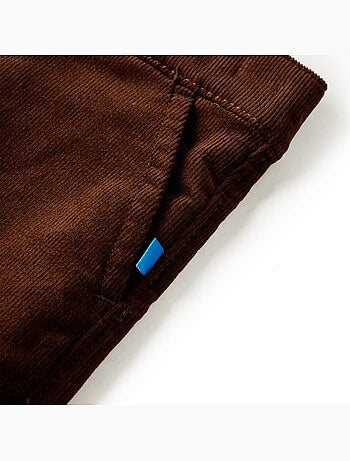 Pantalon coton élasthanne enfant en toile côtelée - vidaxl