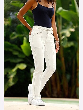 Pantalon coton extensible confortable - taille standard - helline