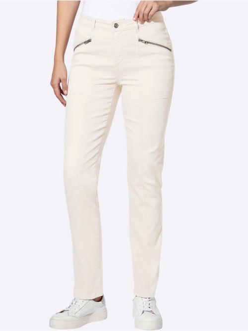 Pantalon coton extensible confortable - taille standard - helline - Kiabi