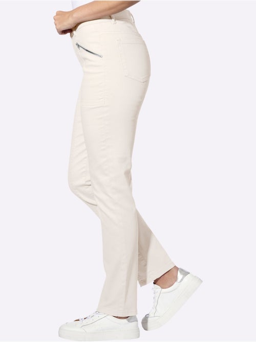Pantalon coton extensible confortable - taille standard - helline - Kiabi