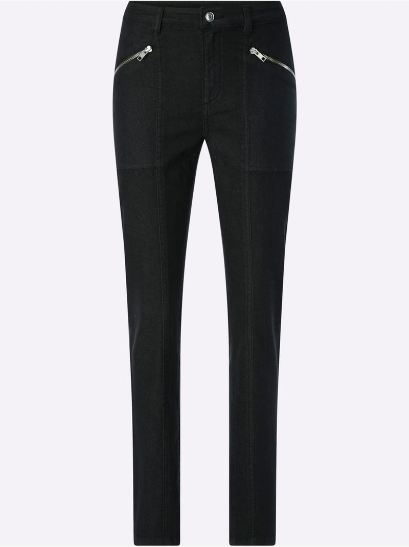 Pantalon coton extensible confortable - taille standard - helline Noir - Kiabi