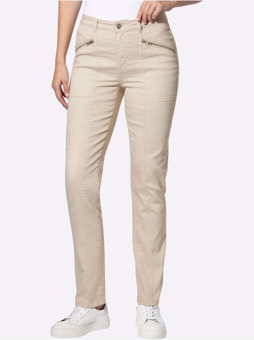 Pantalon coton extensible confortable - taille standard - helline - Kiabi