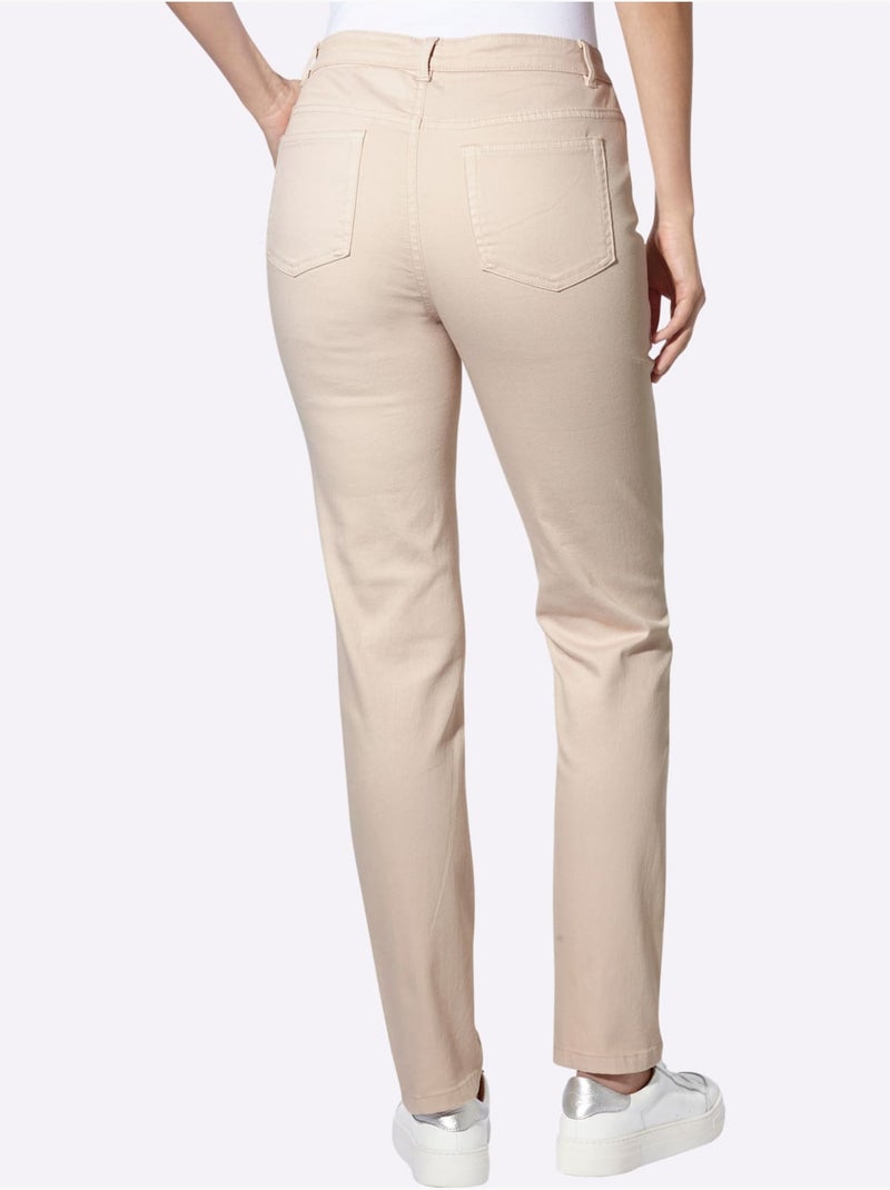 Pantalon coton extensible confortable - taille standard - helline Sable - Kiabi