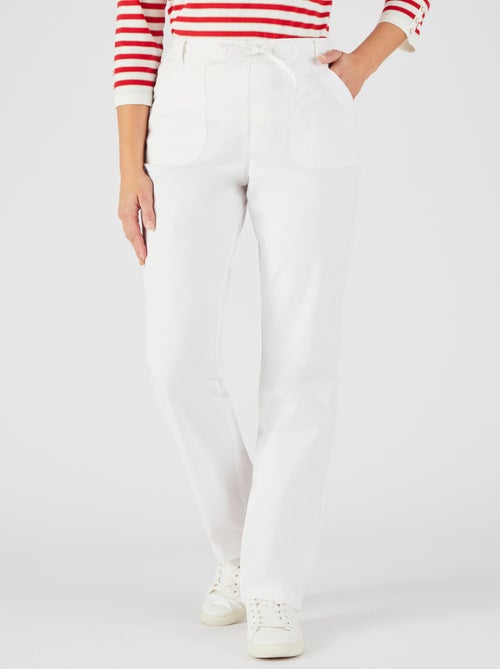 Pantalon coton stretch - Damart - Kiabi