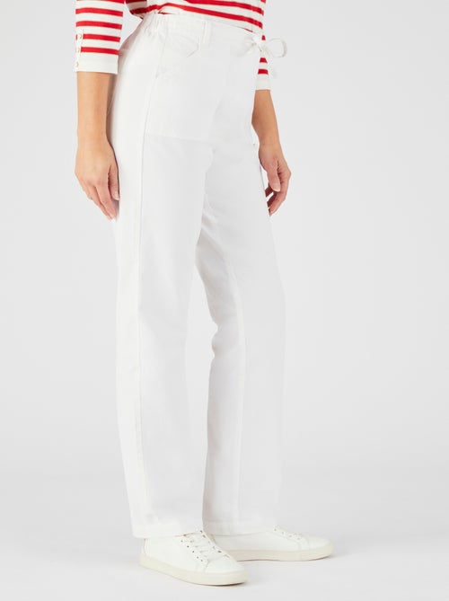 Pantalon coton stretch - Damart - Kiabi