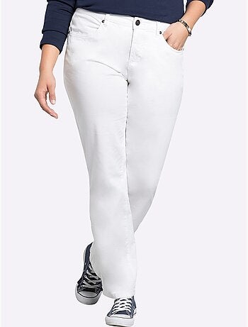 Pantalon coupe 5 poches - taille longue - sheego