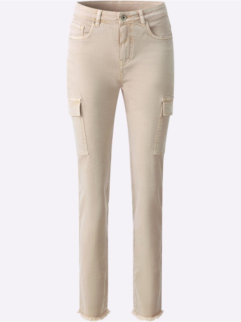 Pantalon Coupe 5 Poches Moderne - Taille Standard - helline Sable - Kiabi