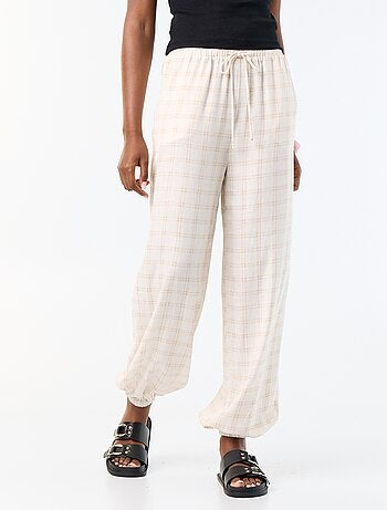 Pantalon coupe balloon uni avec 2 poches