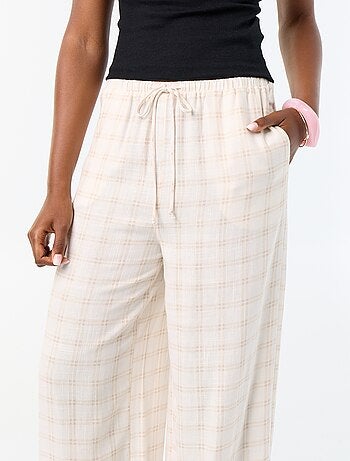 Pantalon coupe balloon uni avec 2 poches