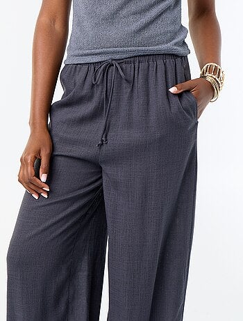Pantalon coupe balloon uni avec 2 poches