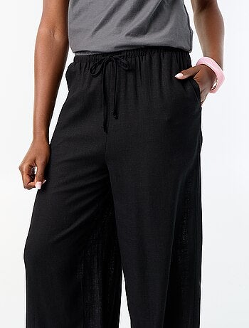 Pantalon coupe balloon uni avec 2 poches