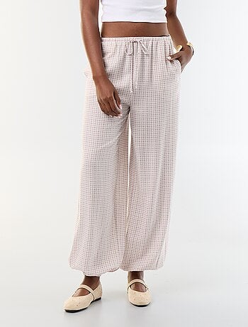 Pantalon coupe balloon uni avec 2 poches
