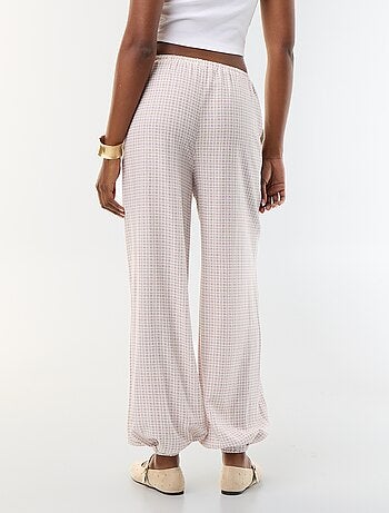 Pantalon coupe balloon uni avec 2 poches