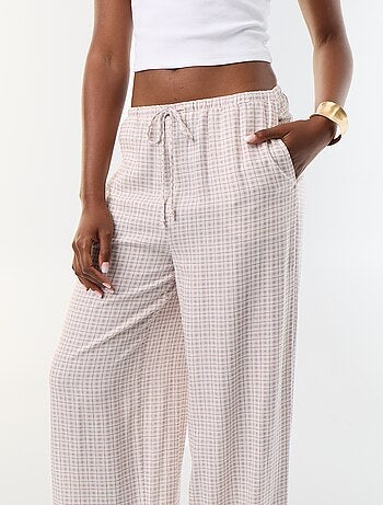 Pantalon coupe balloon uni avec 2 poches