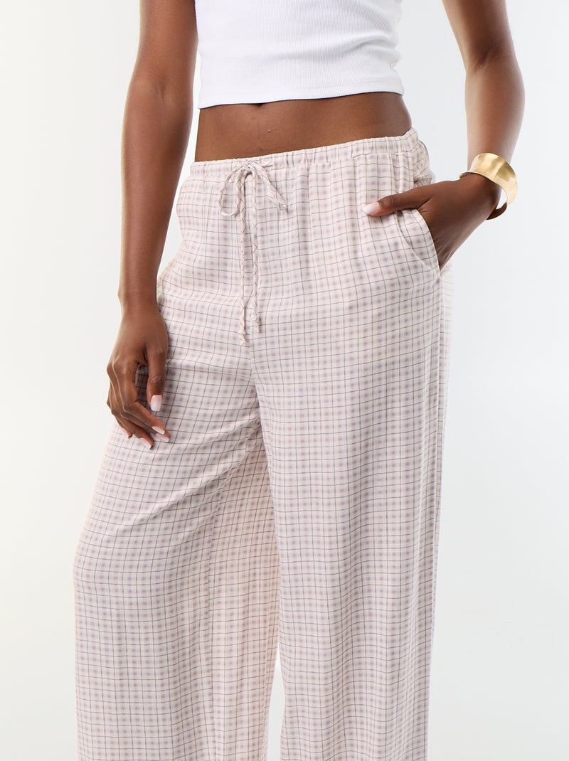 Pantalon coupe balloon uni avec 2 poches Violet - Kiabi