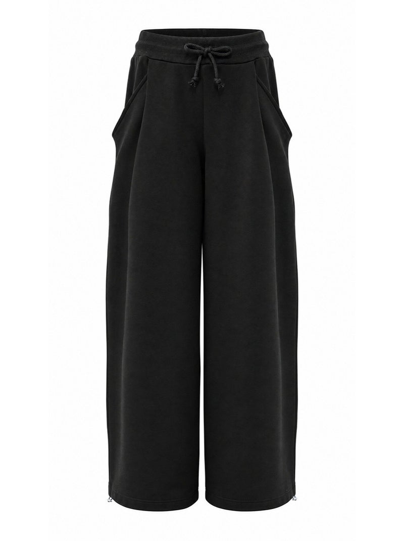 Pantalon coupe barrel à taille haute hiccup Noir - Kiabi