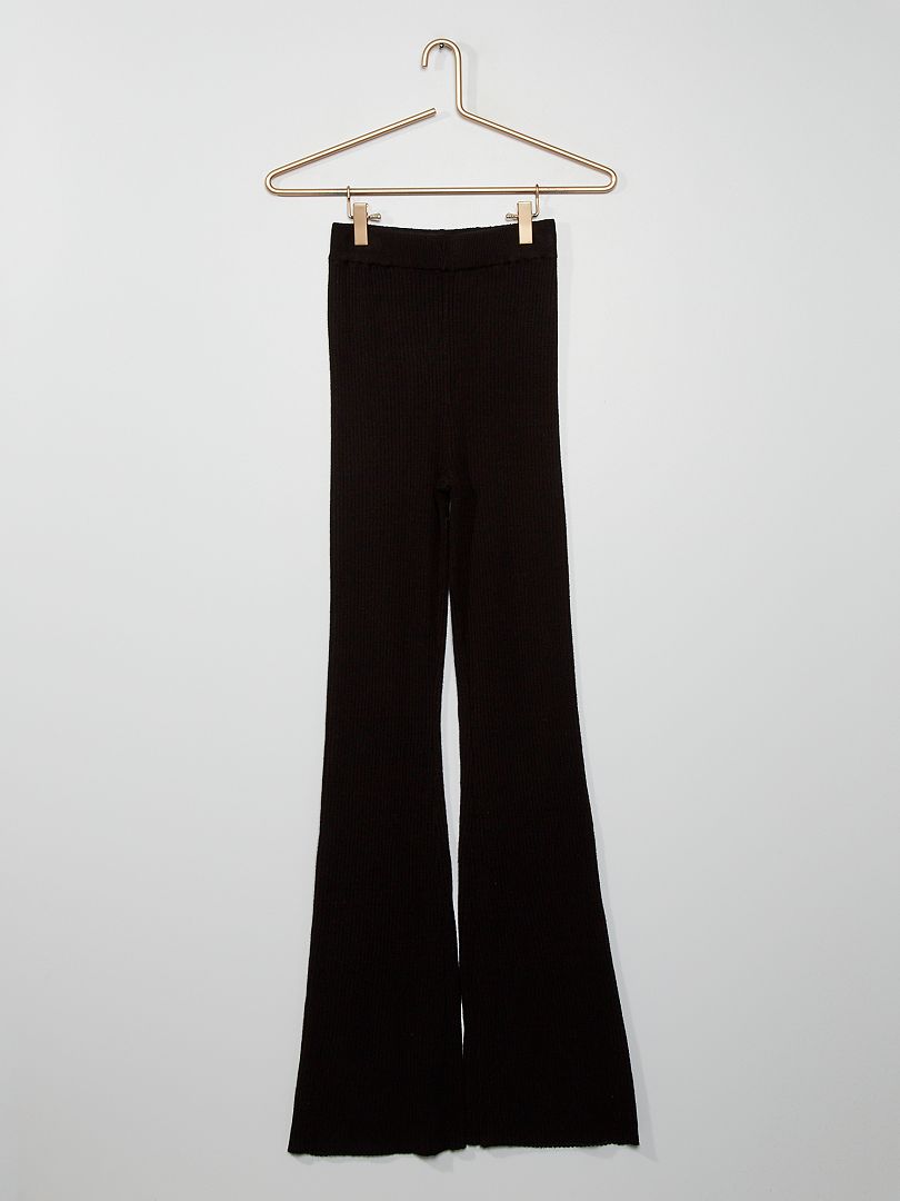 Pantalon coupe bootcut noir - Kiabi