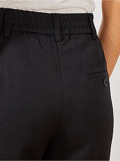 Pantalon coupe carotte ceinturé - Kiabi