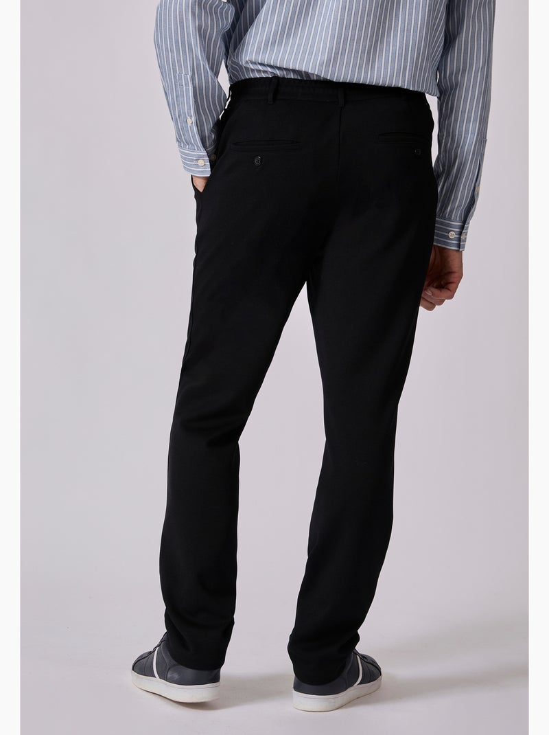 Pantalon coupe chino en maille piquée - damart Noir - Kiabi
