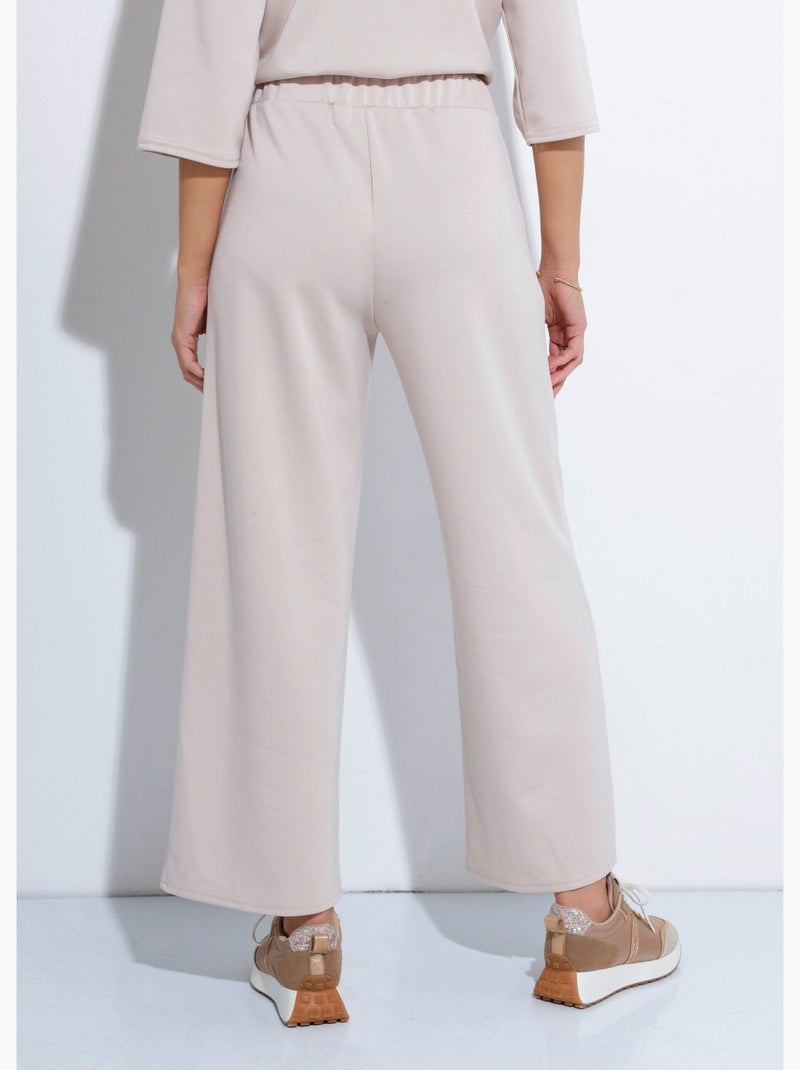 Pantalon coupe confort maille souple - Afibel Beige - Kiabi