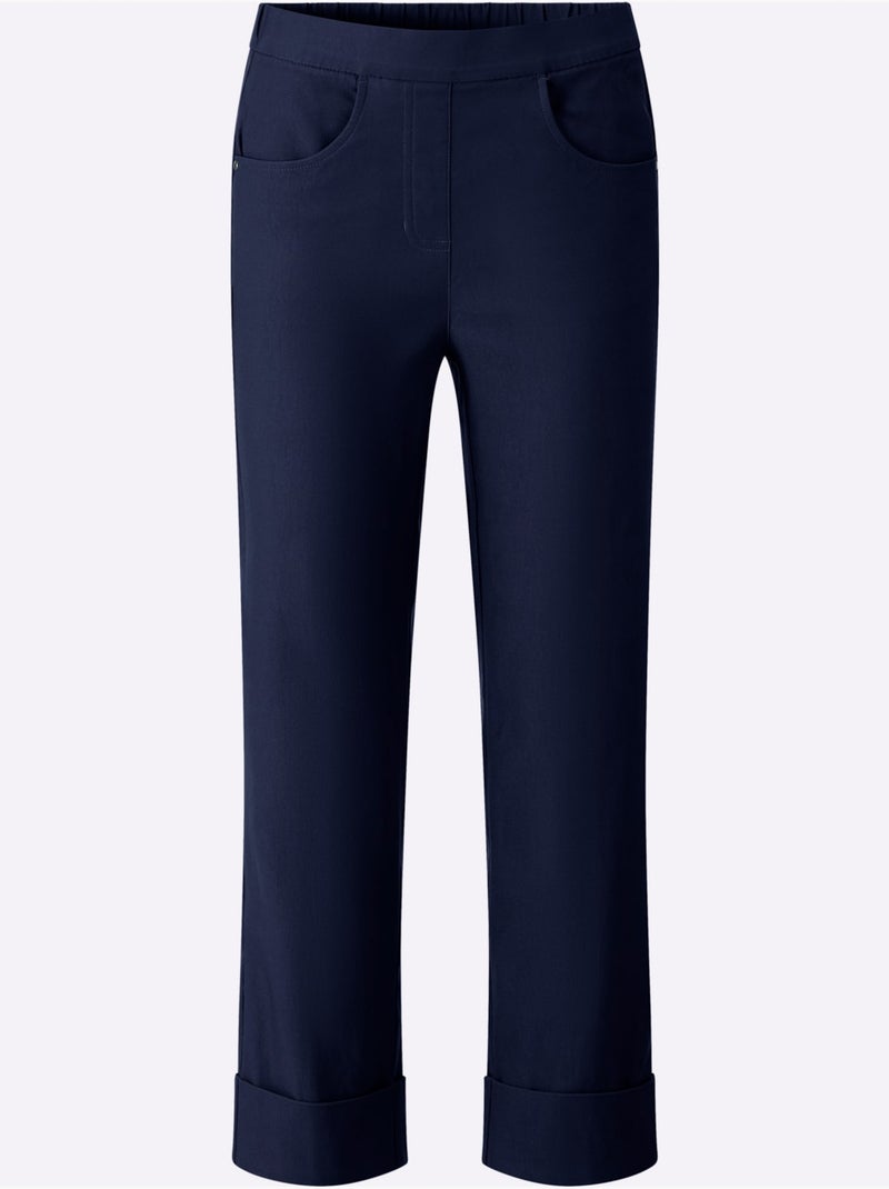 Pantalon Coupe Confortable - Taille Standard - helline Bleu marine - Kiabi
