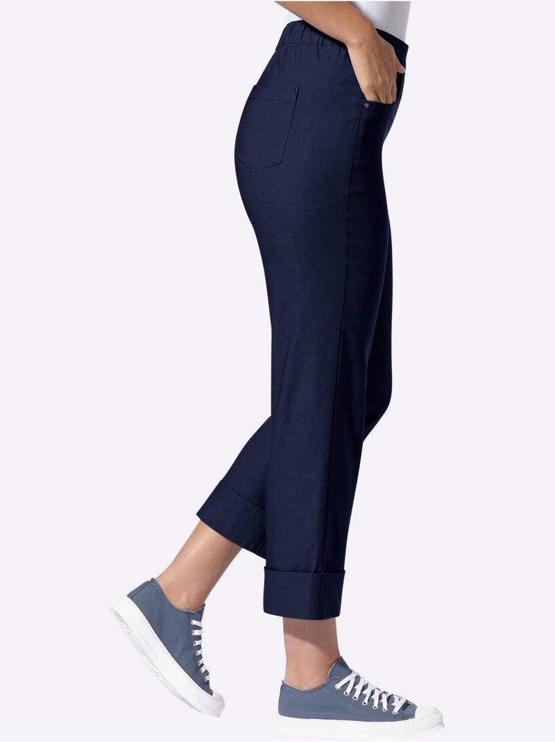 Pantalon Coupe Confortable - Taille Standard - helline Bleu marine - Kiabi