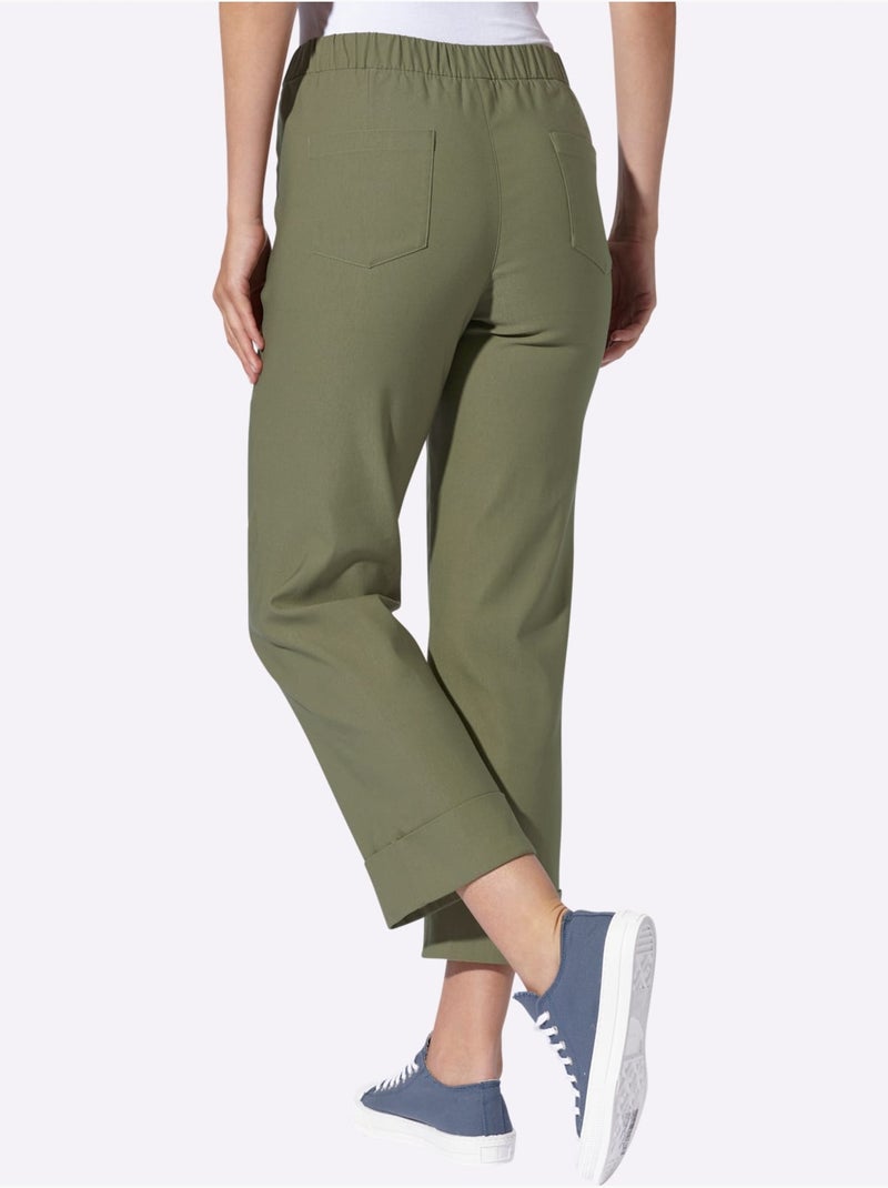 Pantalon Coupe Confortable - Taille Standard - helline Kaki - Kiabi