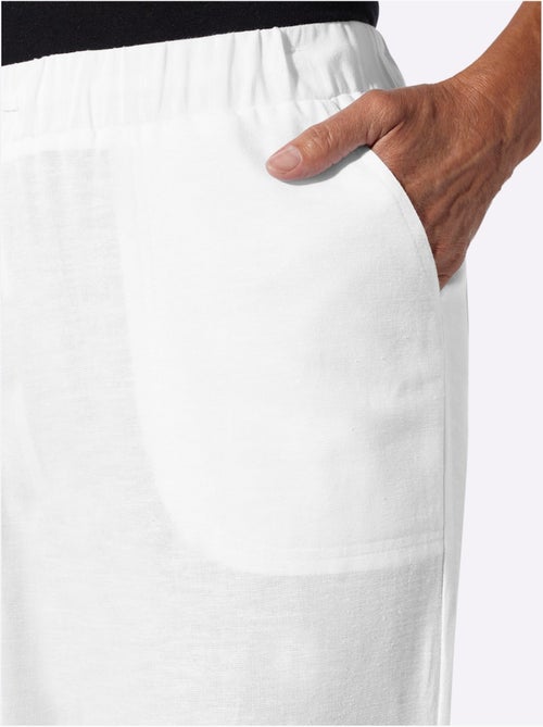 Pantalon coupe décontractée avec ceinture élastique et poches - Taille courte - Moda Vilona - Kiabi Pantalon coupe décontractée avec ceinture élastique et poches - Taille courte - Moda Vilona - Kiabi