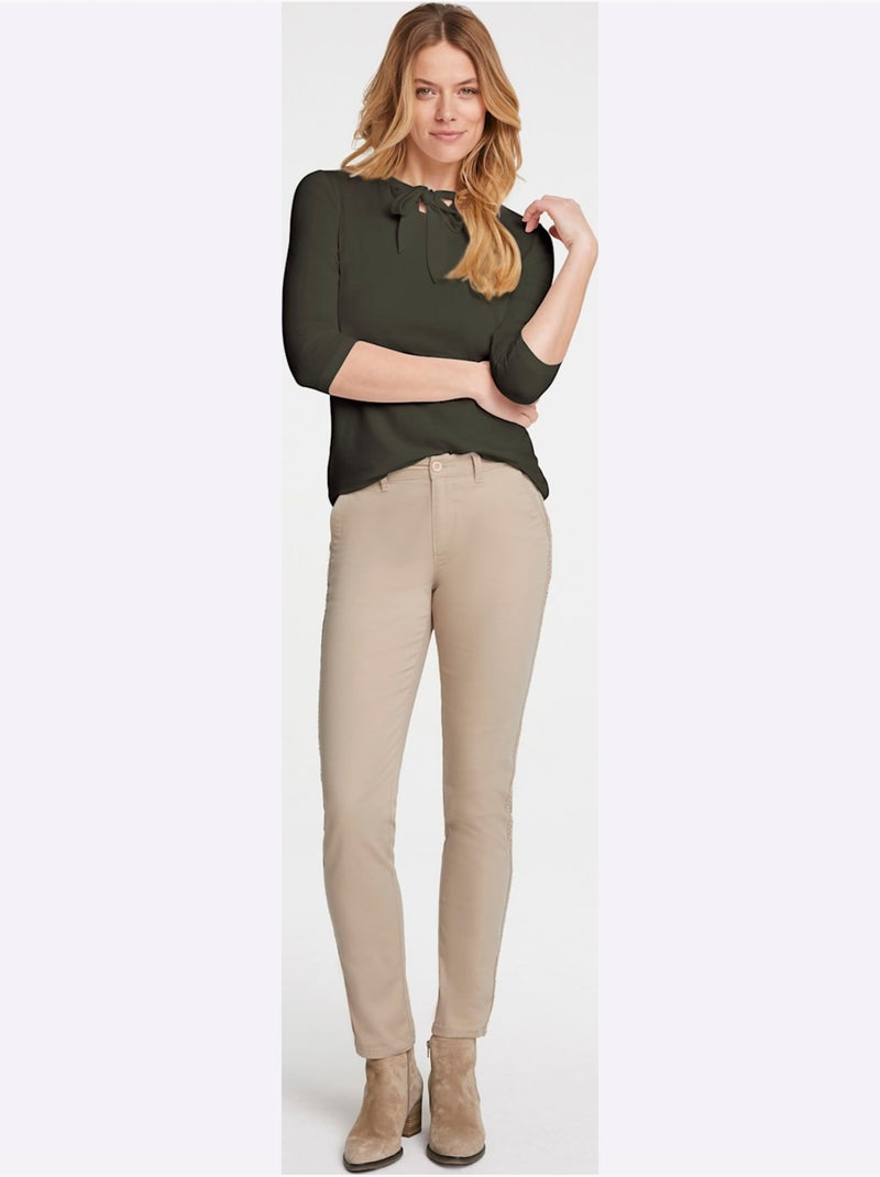 Pantalon Coupe Droite - Taille Standard - helline Gris - Kiabi