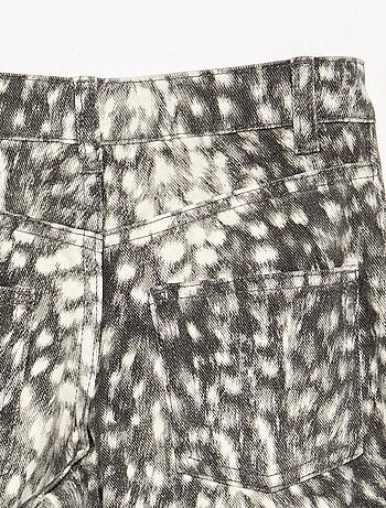 Pantalon coupe droite à motif