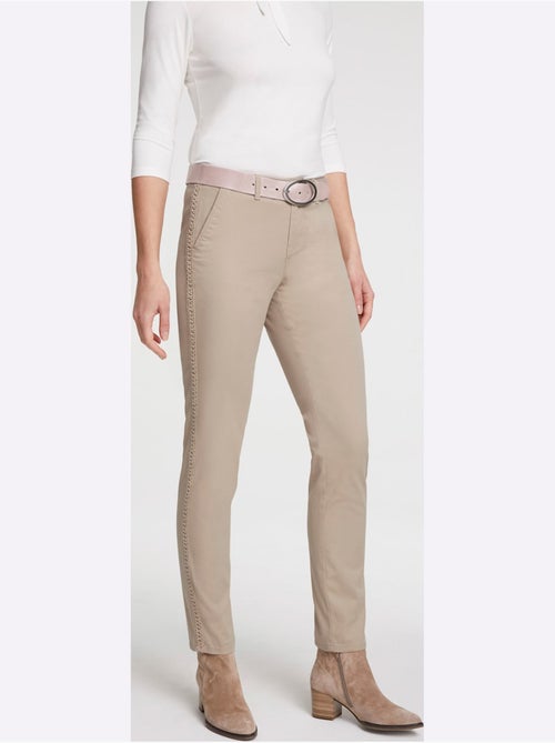 Pantalon coupe droite avec ceinture glissière et poches fendues - taille standard - helline - Kiabi Pantalon coupe droite avec ceinture glissière et poches fendues - taille standard - helline - Kiabi