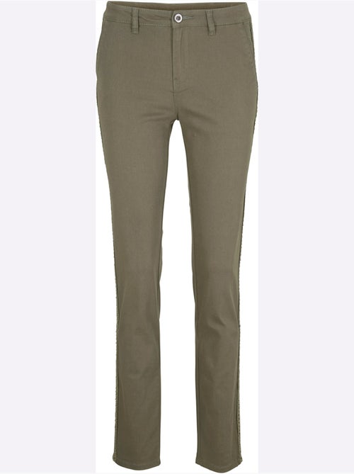 Pantalon coupe droite avec ceinture glissière et poches fendues - Taille standard - Helline - Kiabi