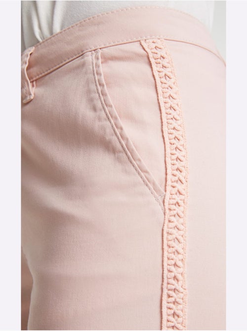 Pantalon coupe droite avec ceinture glissière et poches fendues - Taille standard - Helline - Kiabi