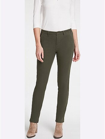 Pantalon coupe droite avec ceinture glissière et poches fendues - Taille standard - Helline