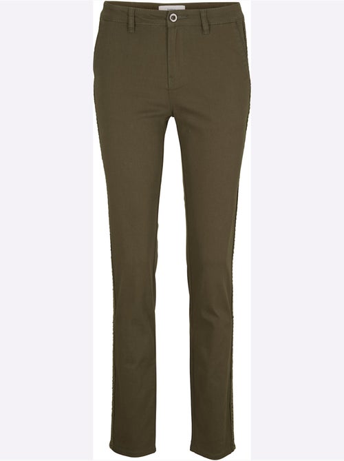 Pantalon coupe droite avec ceinture glissière et poches fendues - taille standard - helline - Kiabi Pantalon coupe droite avec ceinture glissière et poches fendues - taille standard - helline - Kiabi