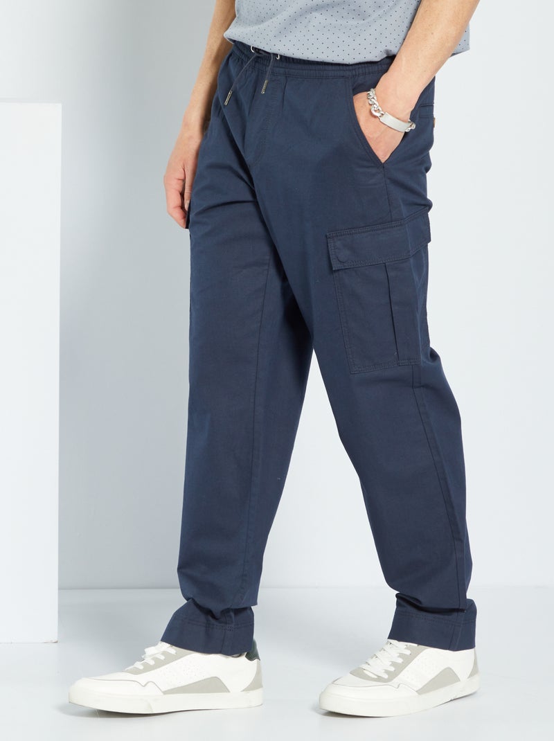 Pantalon coupe droite bleu - Kiabi