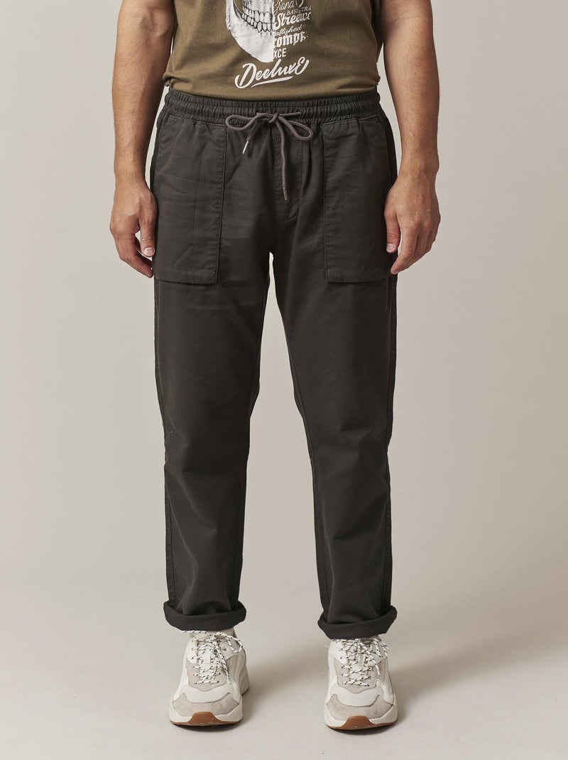 Pantalon coupe droite  'Deeluxe' gris anthracite - Kiabi
