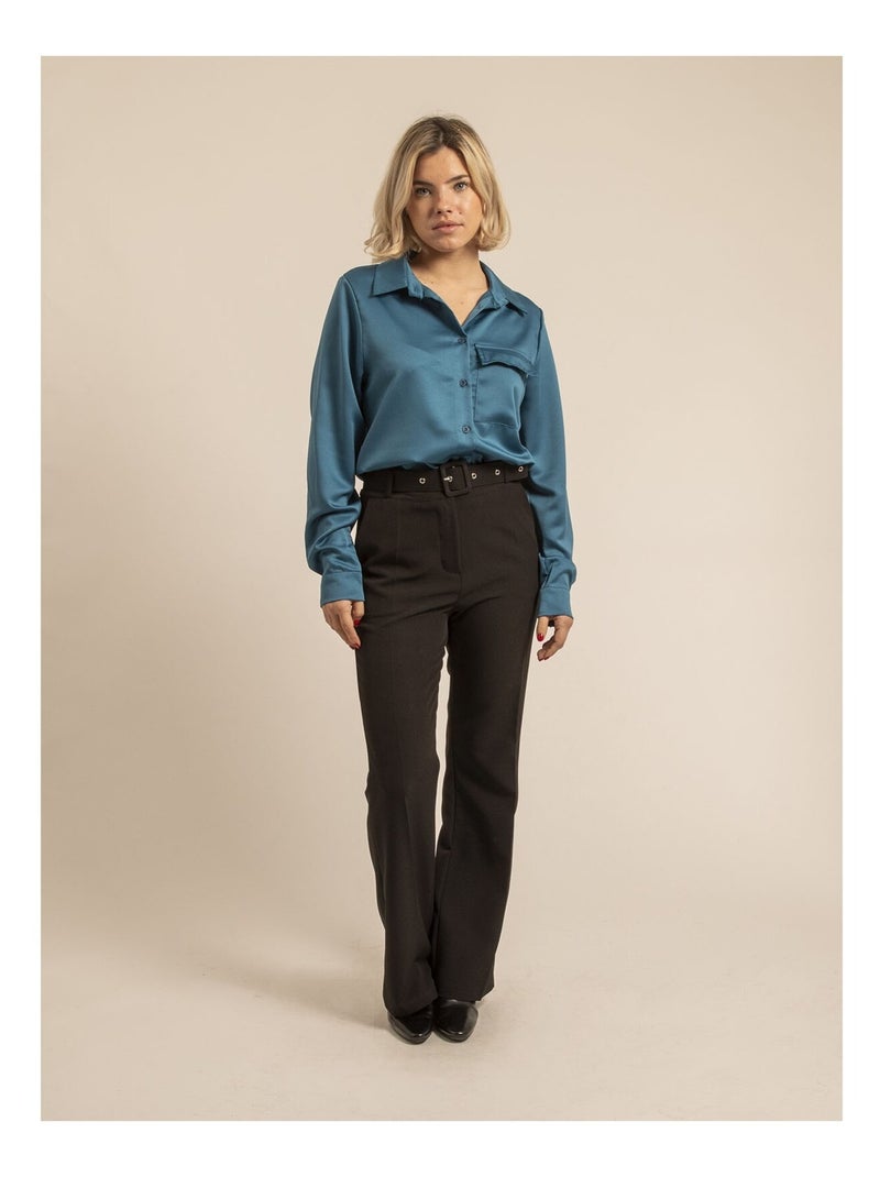 Pantalon coupe droite ECAILLE Noir - Kiabi