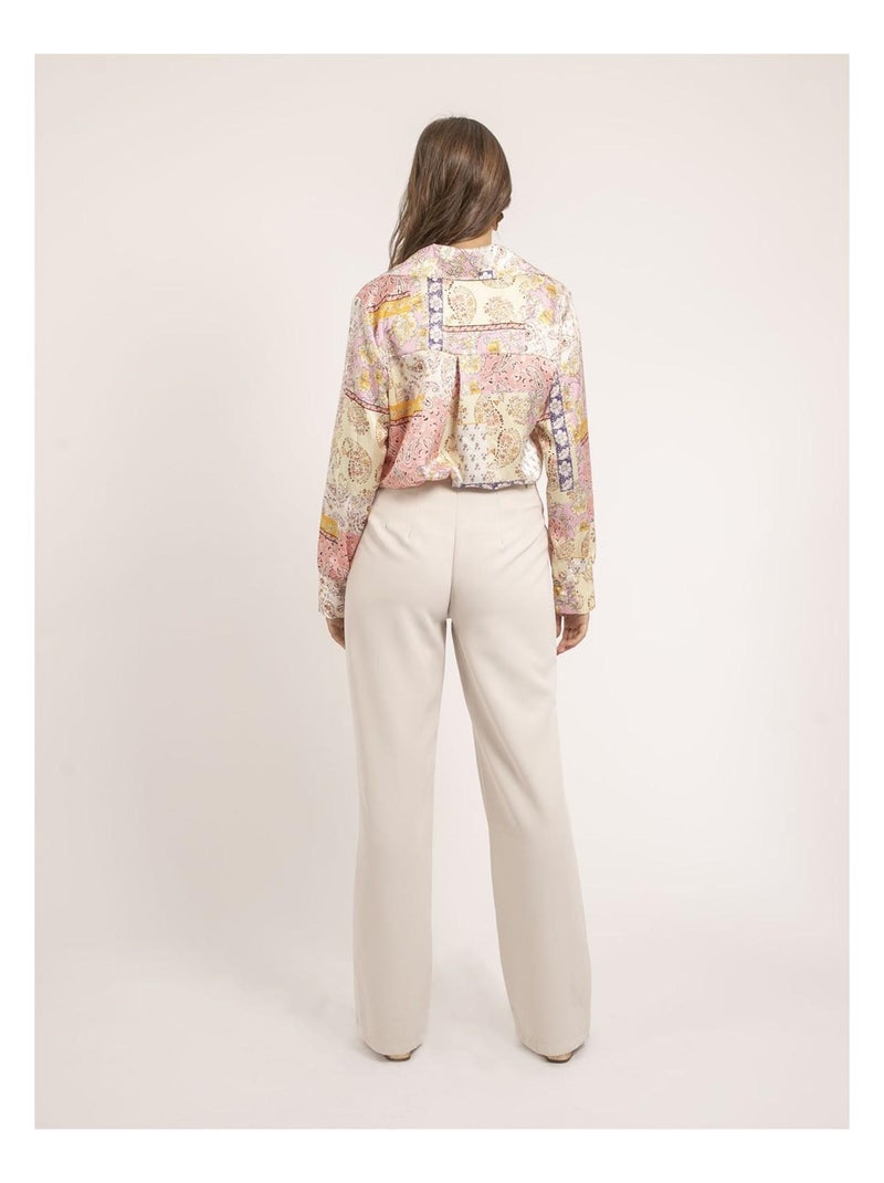 Pantalon coupe droite ELSY Beige - Kiabi