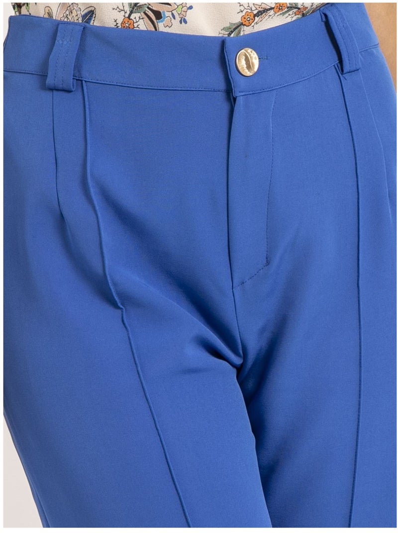 Pantalon coupe droite ELSY Bleu roi - Kiabi