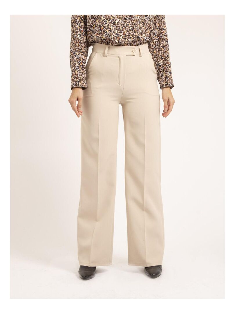 Pantalon coupe droite EMELINE Beige Kiabi 38.49