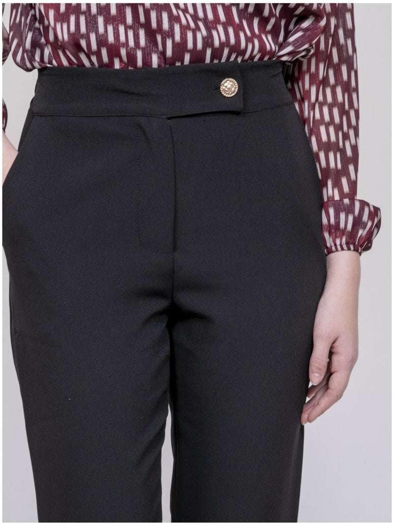 Pantalon coupe droite EMILOU Noir - Kiabi