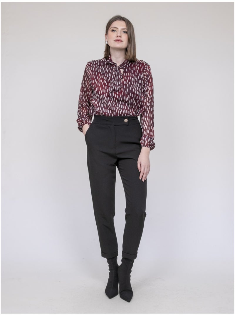 Pantalon coupe droite EMILOU Noir - Kiabi