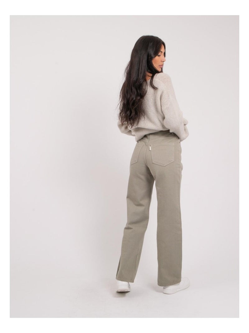 Pantalon coupe droite ERAM Kaki - Kiabi