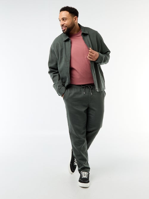 Pantalon coupe droite esprit jogpant - Kiabi