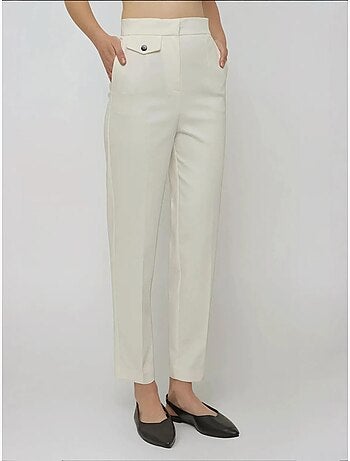 Pantalon coupe droite sur mesure haut de gamme avec poches