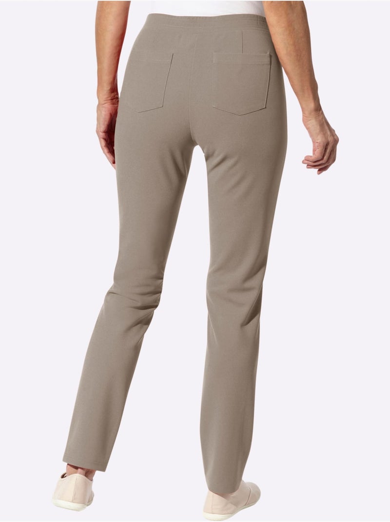 Pantalon Coupe étroite - Taille Courte - Moda Vilona Beige - Kiabi
