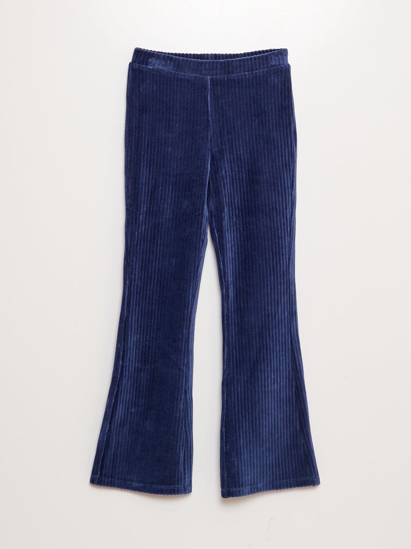 Pantalon coupe flare bleu - Kiabi