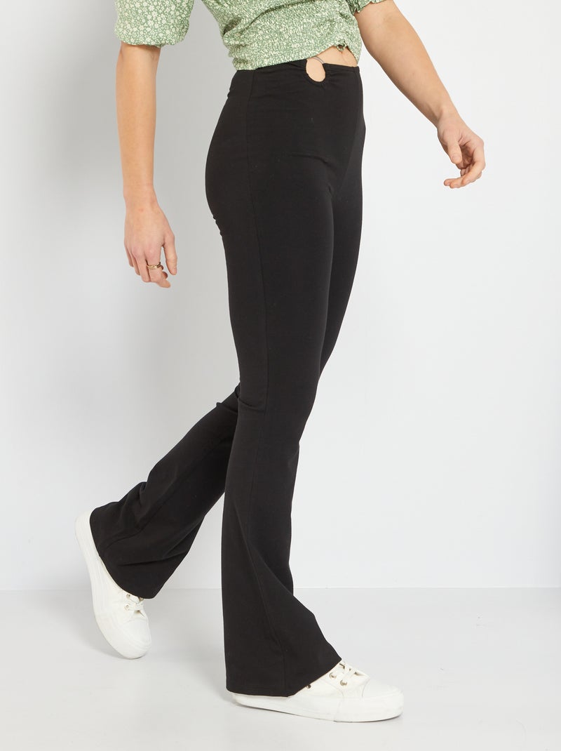 Pantalon coupe flare noir - Kiabi
