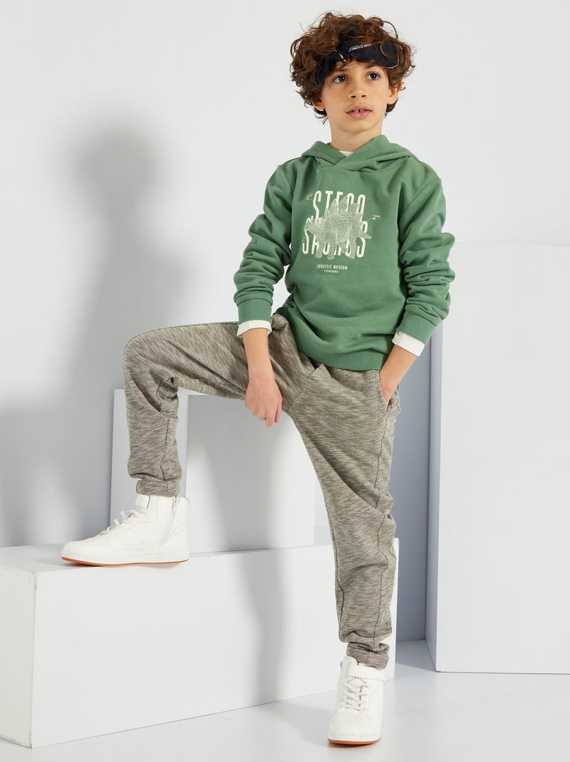 Pantalon coupe jogging kaki - Kiabi